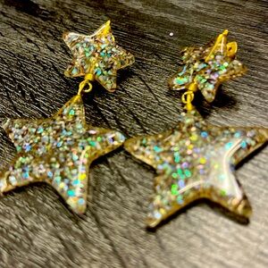 Madewell Star Glitter Earrings